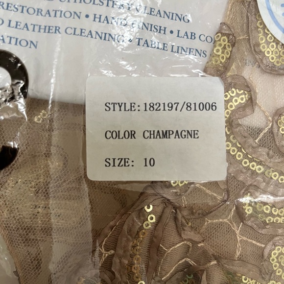 Decode 1.3 Champagne Sequin Party Dress with Keyhole Back, Size 10 - Picture 10 of 10